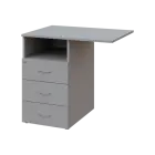 BKC 1 - 82 kontejner přístavný, levý, 3-zásuvkový/nika, deska protažená 18 mm, centrální zámek, 750x